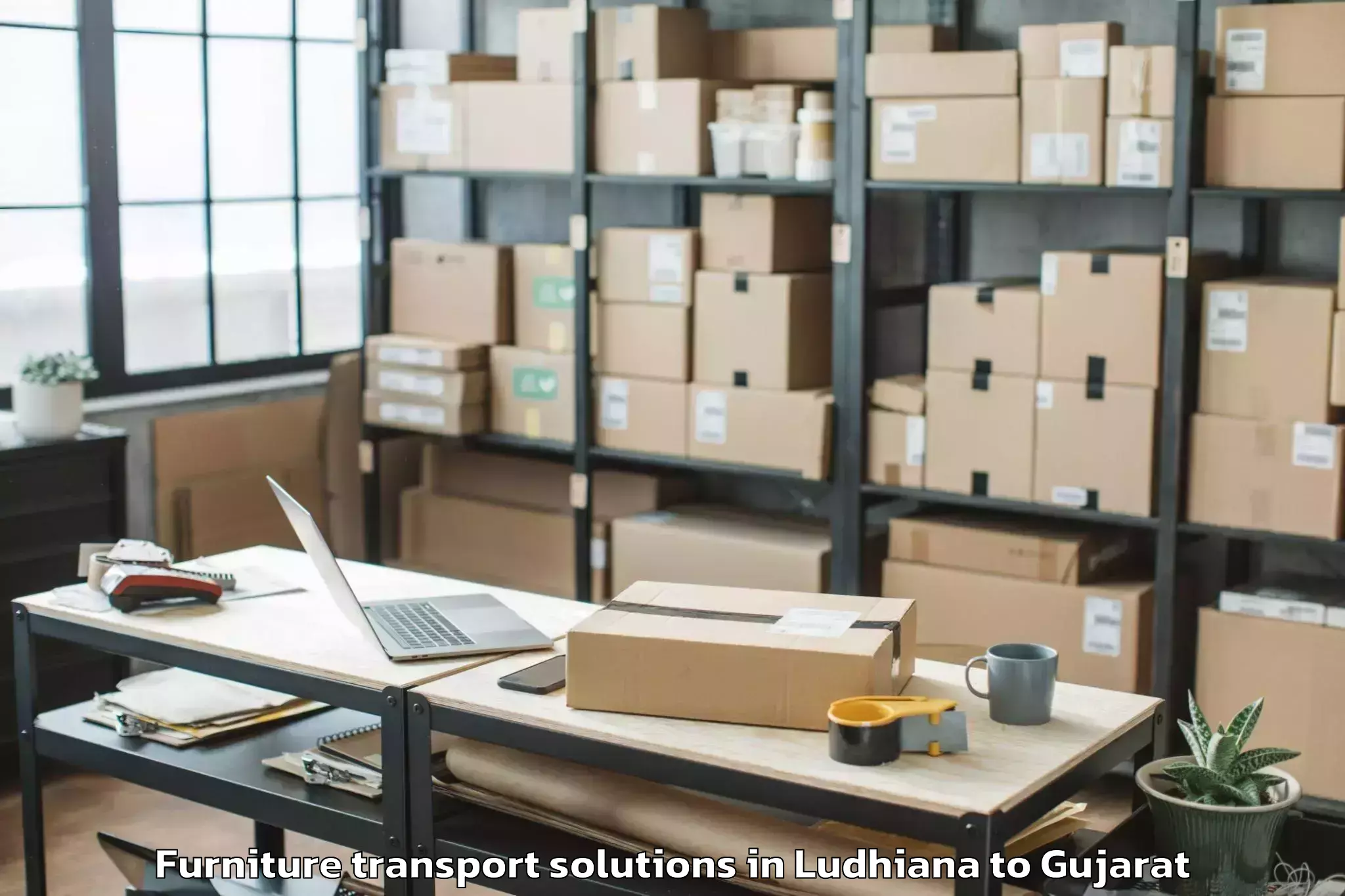 Reliable Ludhiana to Damnagar Furniture Transport Solutions